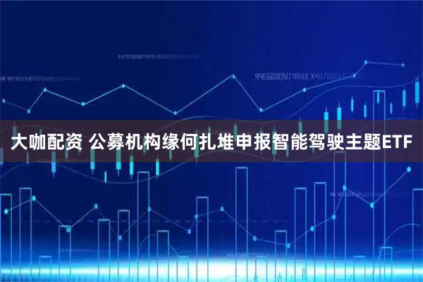 大咖配资 公募机构缘何扎堆申报智能驾驶主题ETF
