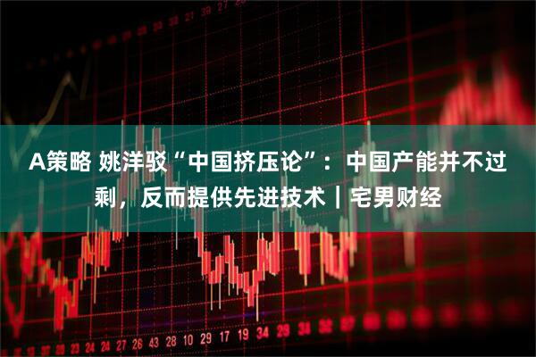 A策略 姚洋驳“中国挤压论”：中国产能并不过剩，反而提供先进技术｜宅男财经